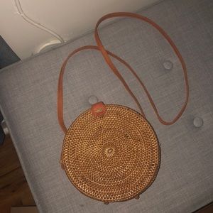 Handmade Round Woven Straw Bag!
